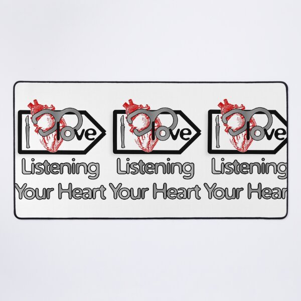 Item preview, 'I Love Listening Your Heart' Cardiology Design - Composition for T-shirts, mugs, phone cases and other accessories designed and sold by Ridiculam Toga.