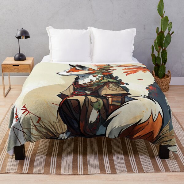 Artikelvorschau, Mystische japanische Rotfuchs-Grafik entworfen und verkauft von The-Dark-Art.