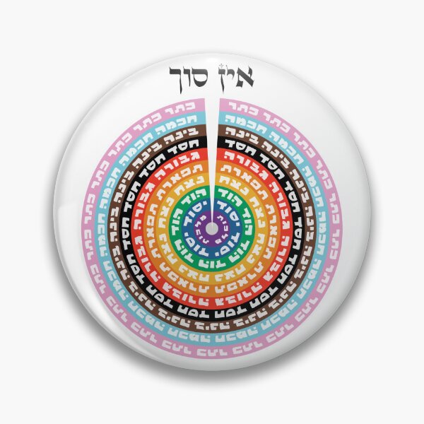 Item preview, Kabbalistic Creation - Tzimtzum & Sefirot in Hebrew | Queer Rainbow Colors designed and sold by Amber Dove Studio.