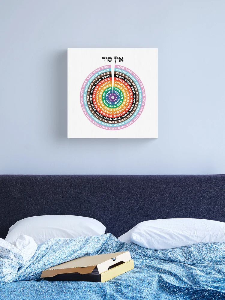 Kabbalistic Creation - Tzimtzum & Sefirot in Hebrew | Queer Rainbow Colors  | Canvas Print