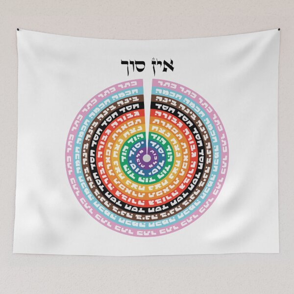 Item preview, Kabbalistic Creation - Tzimtzum & Sefirot in Hebrew | Queer Rainbow Colors designed and sold by Amber Dove Studio.