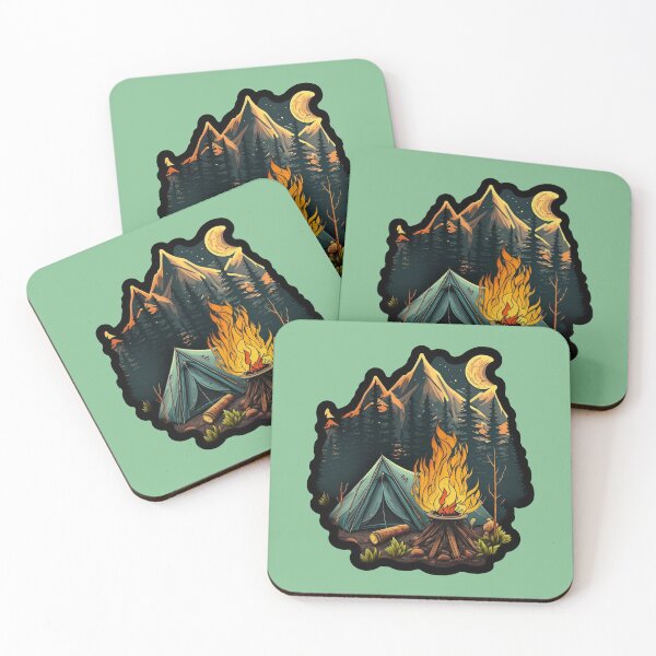 Item preview, Camping, camp fire, camp tent, camping lover designed and sold by pixeldizajn.