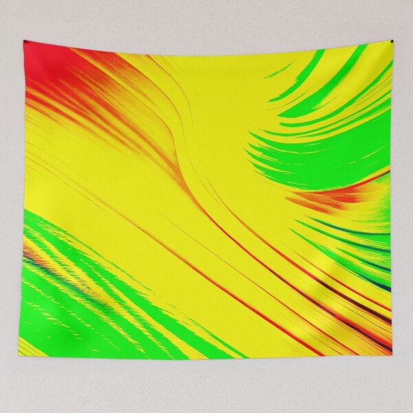 Item preview, Yellow, Red, Green Abstract Swirl designed and sold by asurtiumgreen.