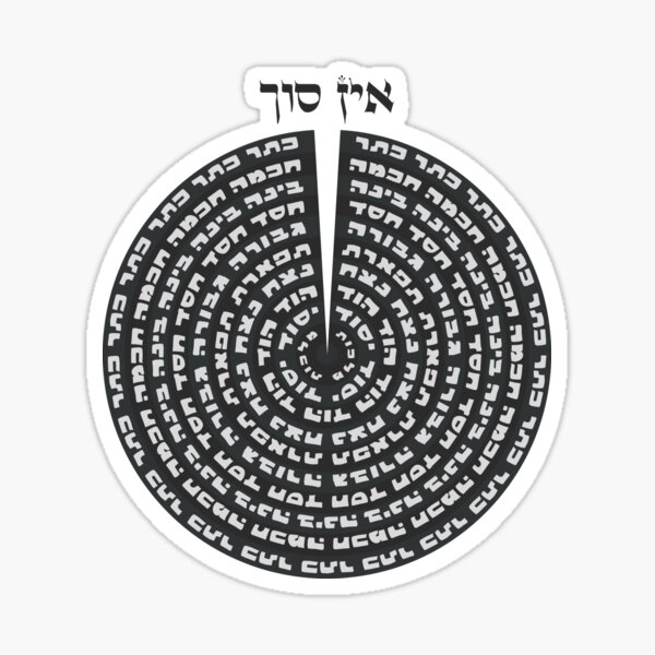 Item preview, Kabbalistic Creation - Tzimtzum & Sefirot in Hebrew Black and White designed and sold by JMMJudaica.