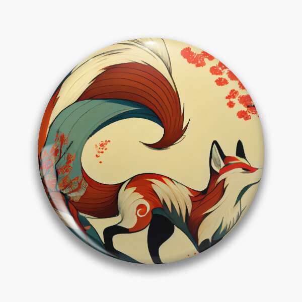 Artikelvorschau, Mystische japanische Rotfuchs-Grafik entworfen und verkauft von The-Dark-Art.