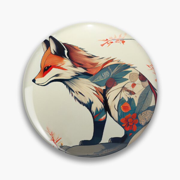 Artikelvorschau, Mystische japanische Rotfuchs-Grafik entworfen und verkauft von The-Dark-Art.