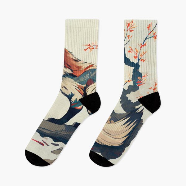 Artikelvorschau, Mystische japanische Rotfuchs-Grafik entworfen und verkauft von The-Dark-Art.