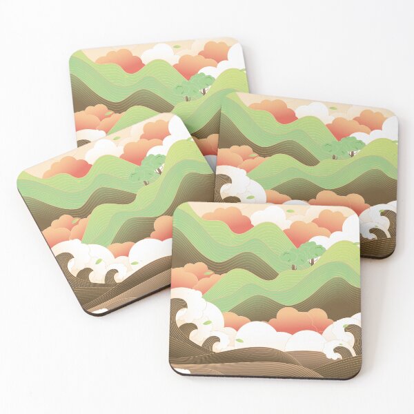 Item preview, Sea Wave, Mountain, Forest, Cloud, Sun,  Outdoor Landscape designed and sold by UnaWu533.