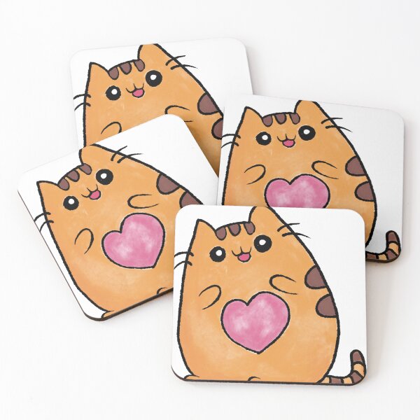 Item preview, Fat cat with Heart Hand-drawn by Marcus designed and sold by Allshorts.