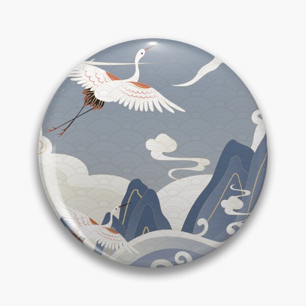 Artikelvorschau, auspicious sea waves alpine auspicious clouds crane entworfen und verkauft von UnaWu533.
