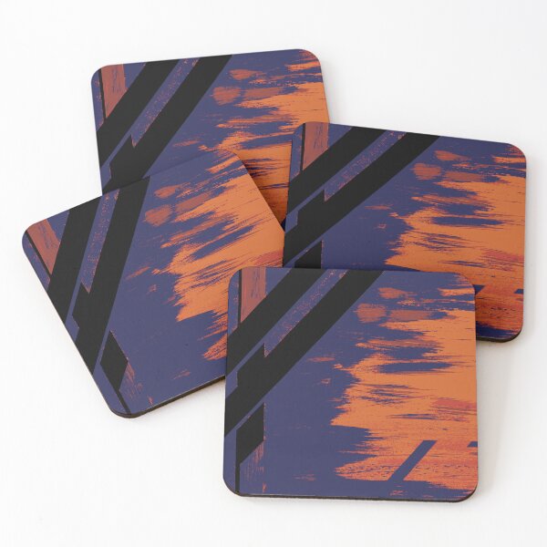 Item preview,  Bamboo grove in Burnt Orange and Midnight Blue designed and sold by BlackArtichoke.