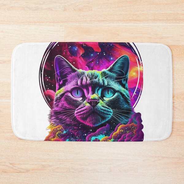 Item preview, Trippy Neon space Cat designed and sold by ezps.