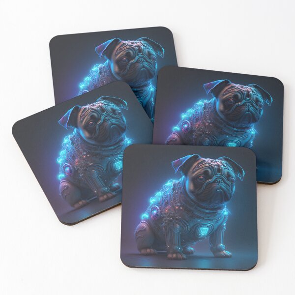 Item preview, Cyborg Pug: A Futuristic & Adorable designed and sold by ElevenVoid.