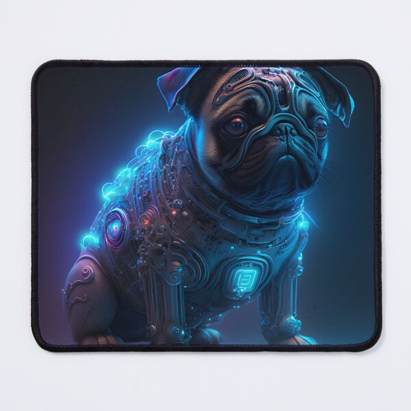 Item preview, Cyborg Pug: A Futuristic & Adorable designed and sold by ElevenVoid.