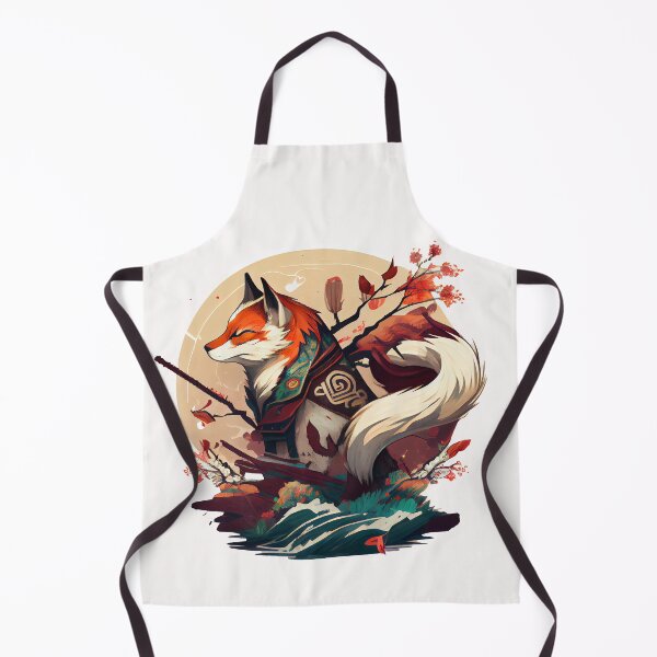 Artikelvorschau, Mystische japanische Rotfuchs-Grafik entworfen und verkauft von The-Dark-Art.
