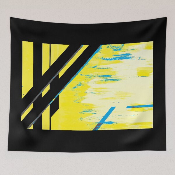 Item preview,  Bamboo grove in Neon Blue and Canary Yellow designed and sold by BlackArtichoke.