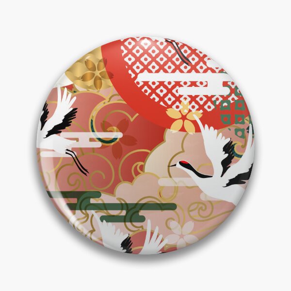Item preview, ancient style traditional classical auspicious colorful cloud  crane  designed and sold by UnaWu533.