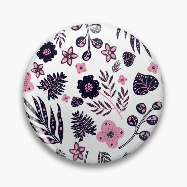 Artikelvorschau, Rosa schwarze Dschungelblumen entworfen und verkauft von Stikle.