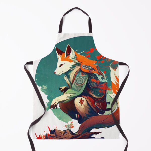 Artikelvorschau, Mystische japanische Rotfuchs-Grafik entworfen und verkauft von The-Dark-Art.