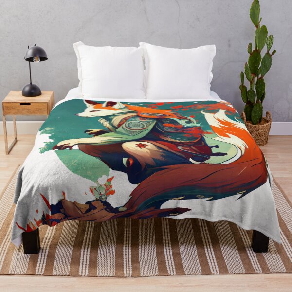 Artikelvorschau, Mystische japanische Rotfuchs-Grafik entworfen und verkauft von The-Dark-Art.