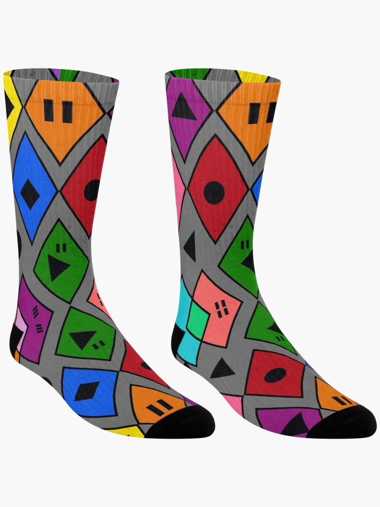 Thumbnail 3 of 5, Socks, Colorful pattern designed and sold by Inaroda.