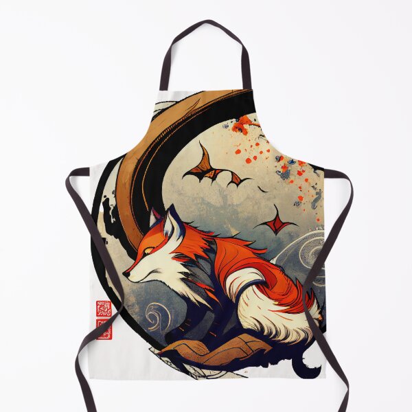 Artikelvorschau, Mystische japanische Rotfuchs-Grafik entworfen und verkauft von The-Dark-Art.