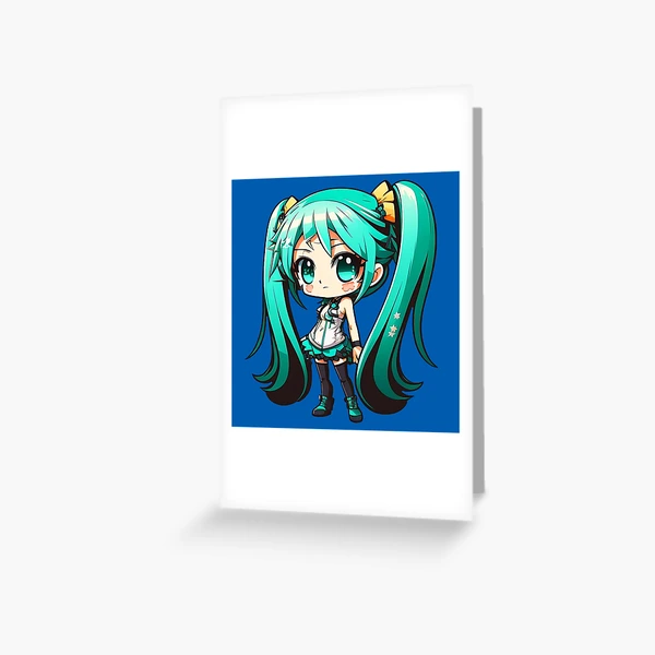 Hatsune Miku - Vocaloid Chibi #4 | Greeting Card