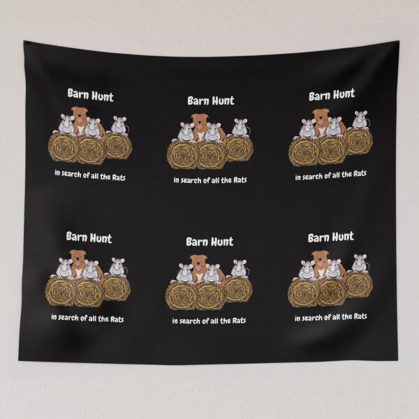 Item preview,  Funny Barn Hunt - in search of all the rats with a red Staffordshire Bull Terrier designed and sold by Just4doglovers.