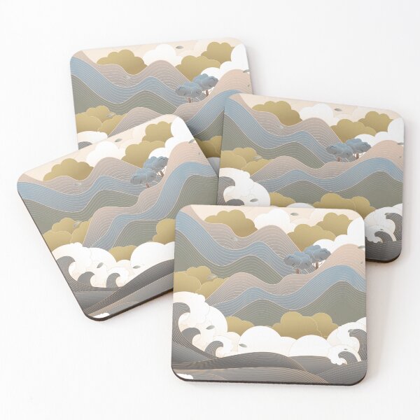 Item preview, Sea Wave, Mountain, Forest, Cloud, Sun,  Outdoor Landscape designed and sold by UnaWu533.