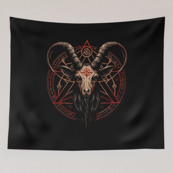 Item preview, Occult Satanic Baphomet Goat in Pentagram designed and sold by k3rstman1.
