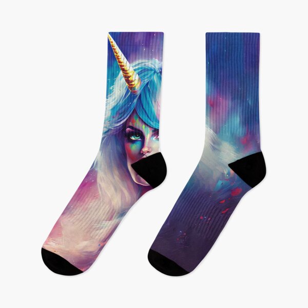 Item preview, Colorful Magical Unicorn Girl Art designed and sold by Blok45.