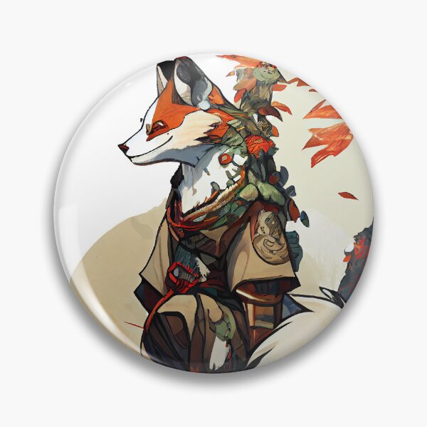 Artikelvorschau, Mystische japanische Rotfuchs-Grafik entworfen und verkauft von The-Dark-Art.