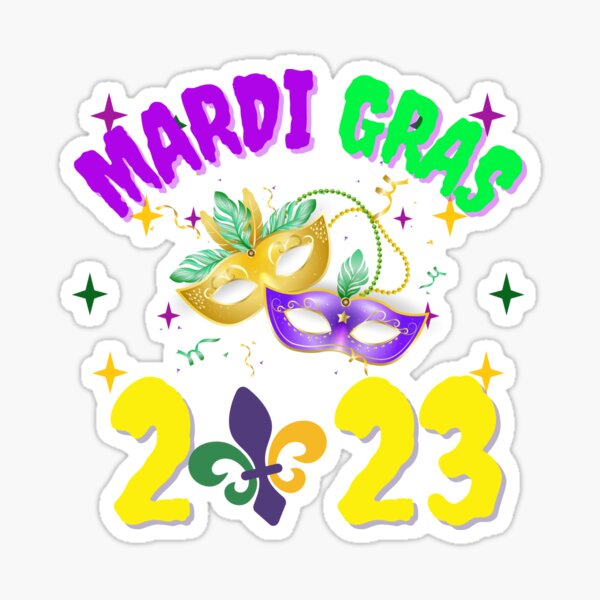 Mardi Gras Mask Sticker – The Collective Shop