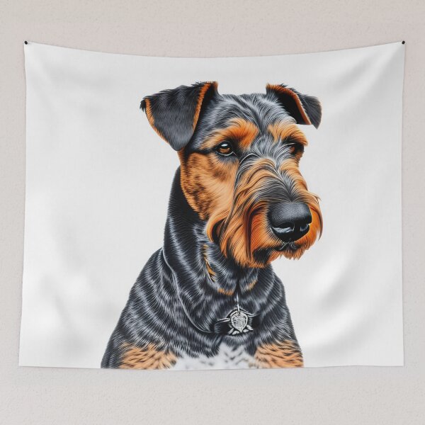 Item preview, Airedale Terrier, charcoal drawing, Ai Generated Art  designed and sold by ACC .