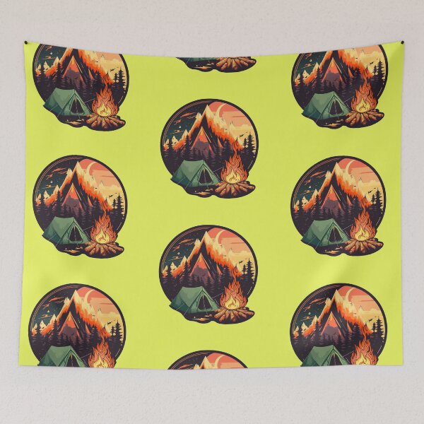 Item preview, Camping, camp fire, camp tent, camping lover designed and sold by pixeldizajn.