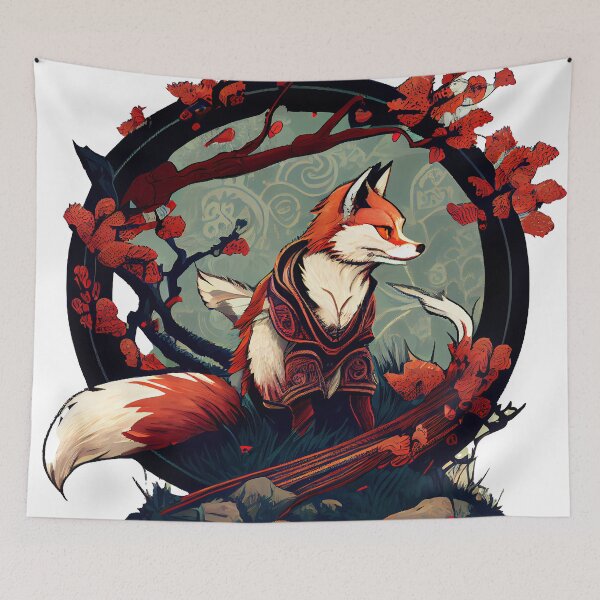 Item preview, Mystical Japanese Red Fox Artwork designed and sold by The-Dark-Art.
