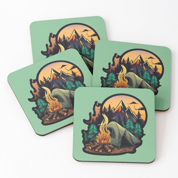 Item preview, Camping, camp fire, camp tent, camping lover designed and sold by pixeldizajn.