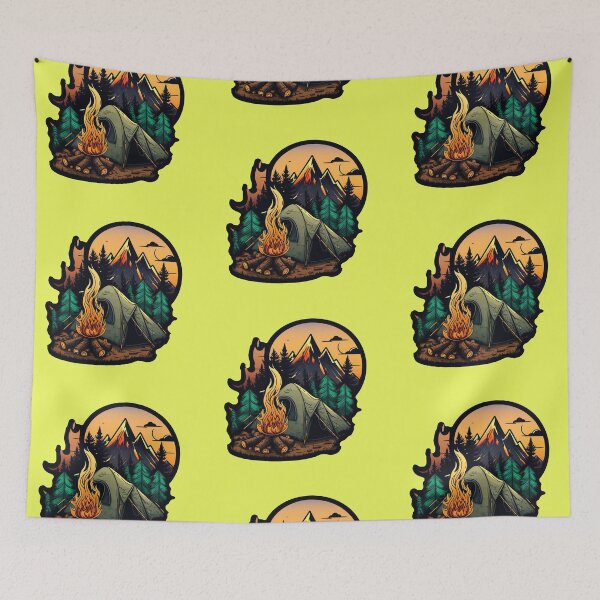 Item preview, Camping, camp fire, camp tent, camping lover designed and sold by pixeldizajn.