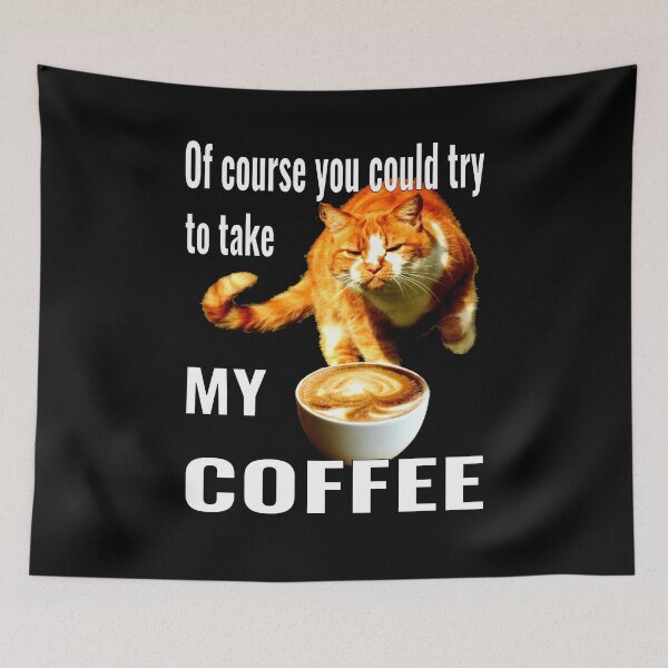 Item preview, Cat coffee lover designed and sold by CottagePop.