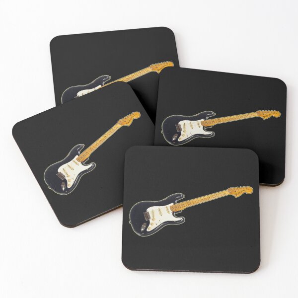 Item preview, Black Stratocaster guitar distressed look designed and sold by Phishbone.