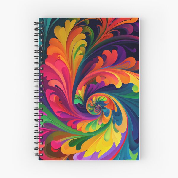 Item preview, Rainbow Impressionist Swirling Floral Pattern Digital Painting designed and sold by CodeAndColors.