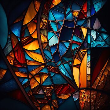 Stained Glass Sunset Beautiful Design Poster for Sale by Remix Rick