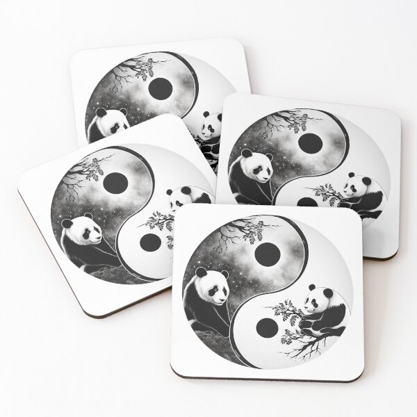 Aperçu de l'œuvre Pandas mignons yin et yang créée et vendue par Maryberry96.