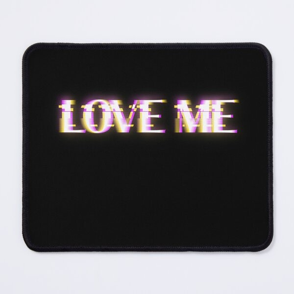 Item preview, Love Me - Glitchy Yellow and Purple Quote designed and sold by StereoColors.