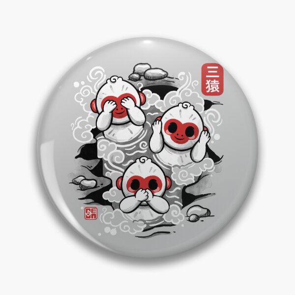 Item preview, three wise monkeys japanese designed and sold by NemiMakeit.
