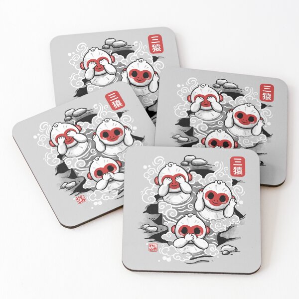 Item preview, three wise monkeys japanese designed and sold by NemiMakeit.