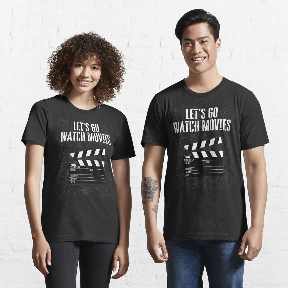 LET'S GO WATCH MOVIES Essential T-Shirt for Sale by MJ96-PRO | Redbubble