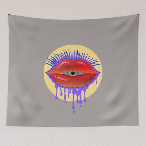 Item preview, dripping lips with seeing eye designed and sold by GHANLUES.