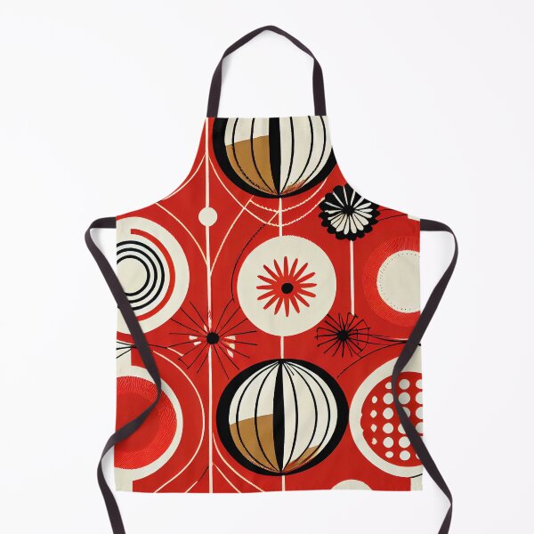 Artikelvorschau, Red Midcentury Modern Pattern Digital Painting entworfen und verkauft von CodeAndColors.