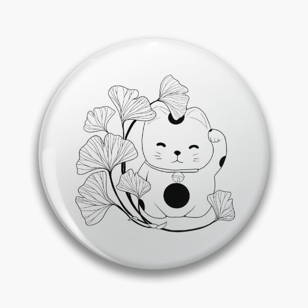 Item preview, Lucky Cat (line art) designed and sold by Cecilia Yamashita.